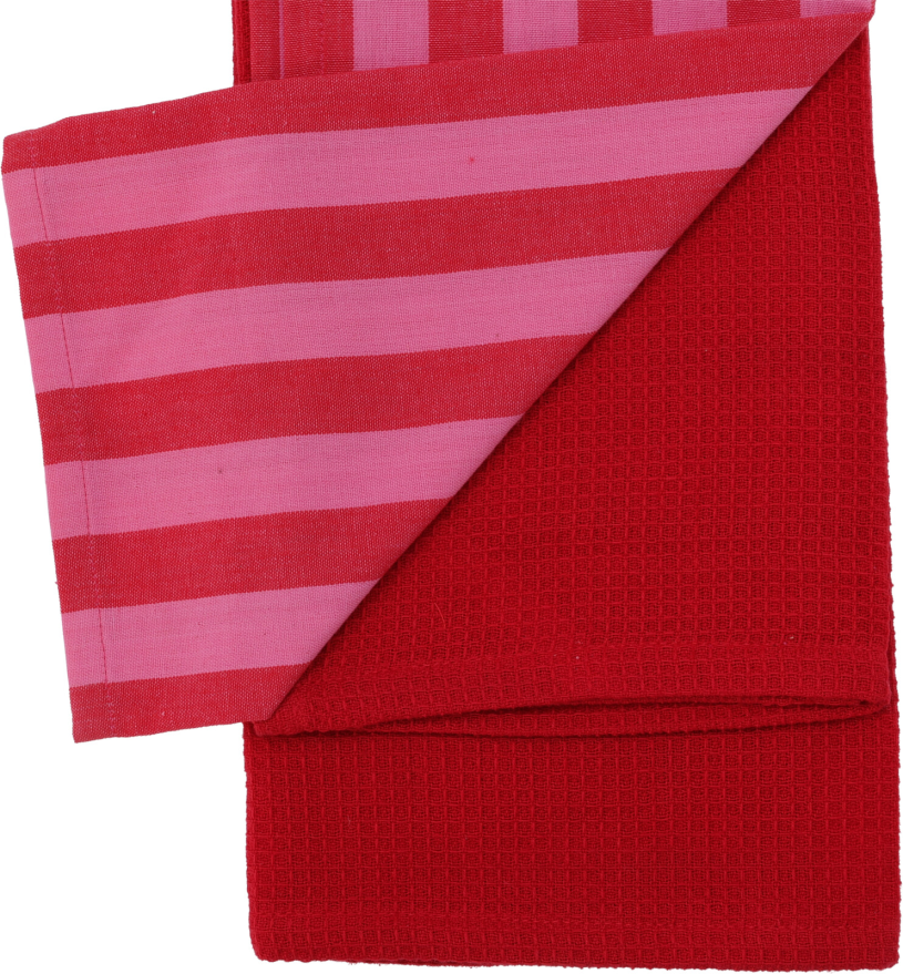 Theedoek Stripe set 2 stuks 70x45cm assorti