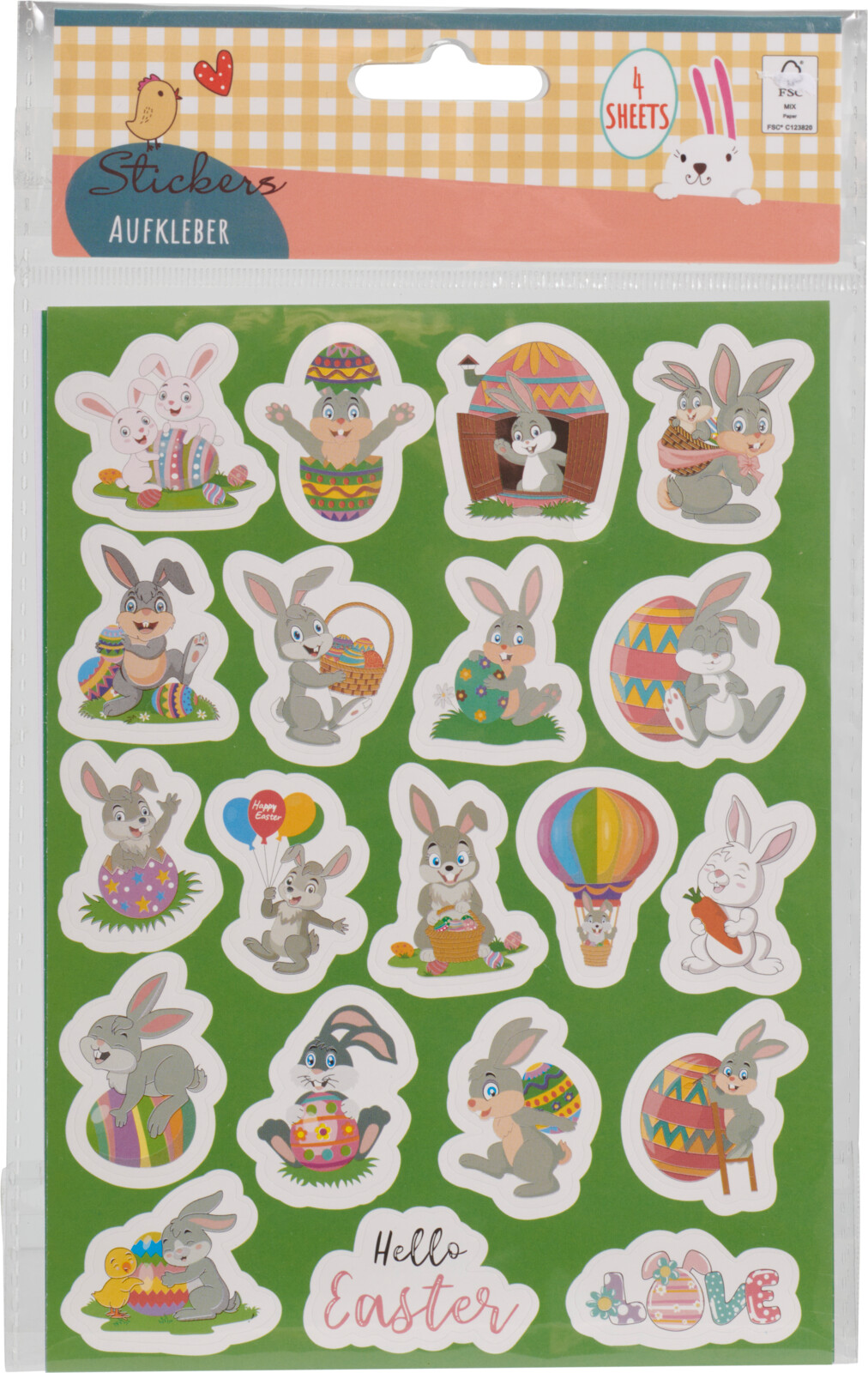 Pasen sticker set 4 sheets