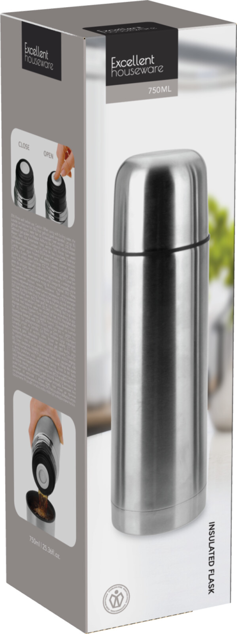 Isolatiekan bullet 0.75L RVS