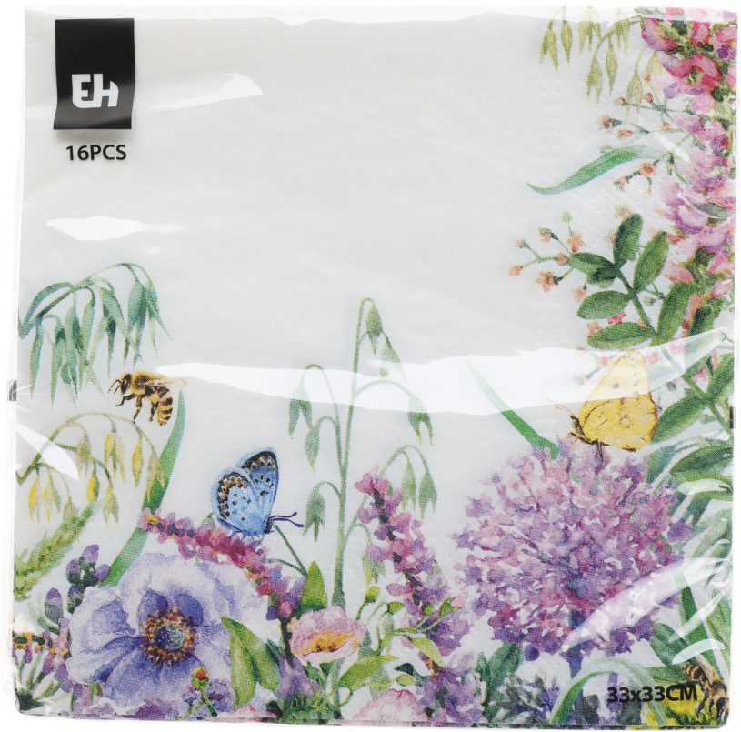 Servetten 33x33cm 16 stuks - Flower