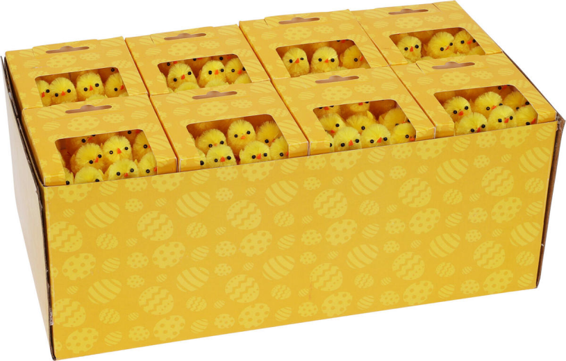 Chenille kuikentjes set 8 stuks assorti