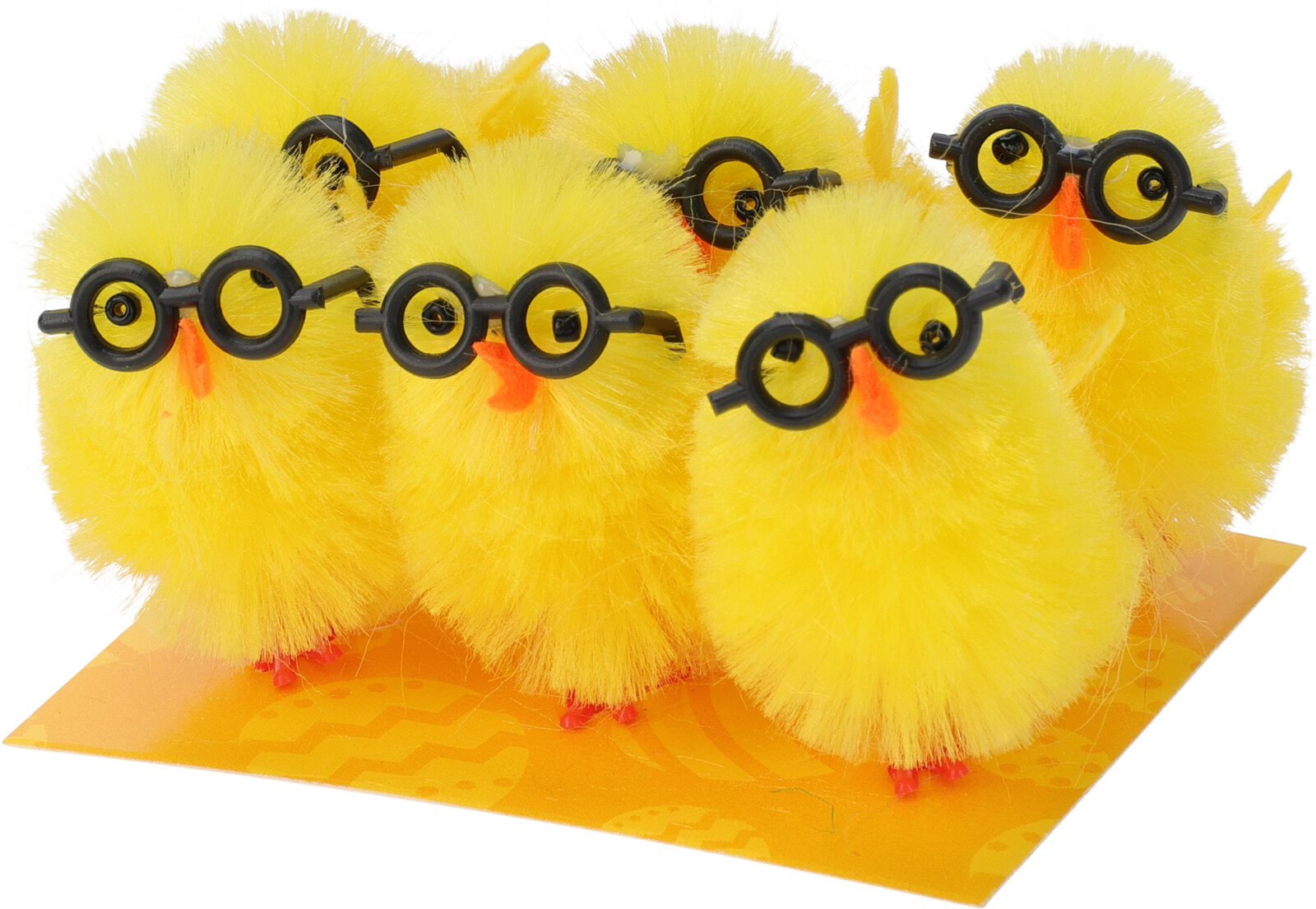 Chenillke kuikens 5cm 6 stuks in display