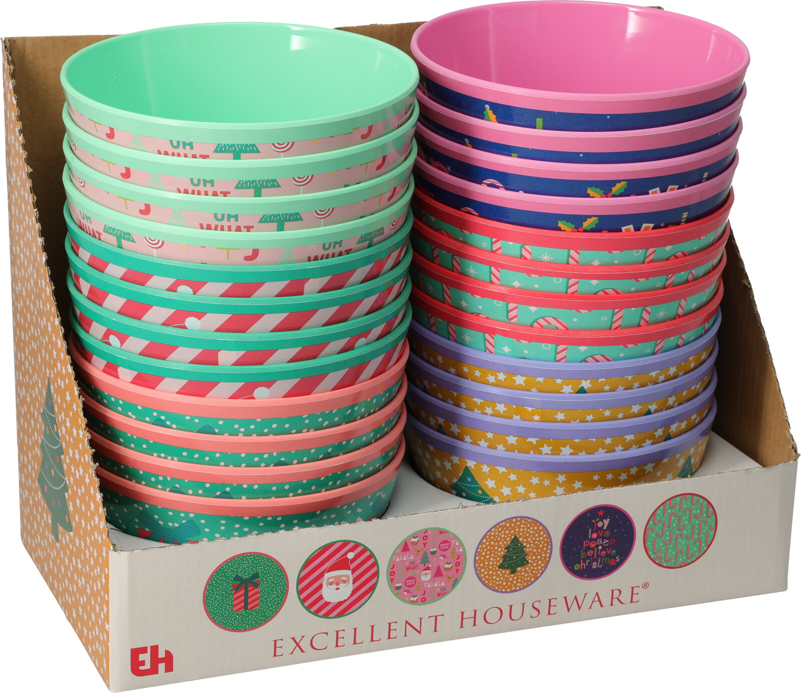 Schaal Melamine 750ml 6 assorti 14x7cm