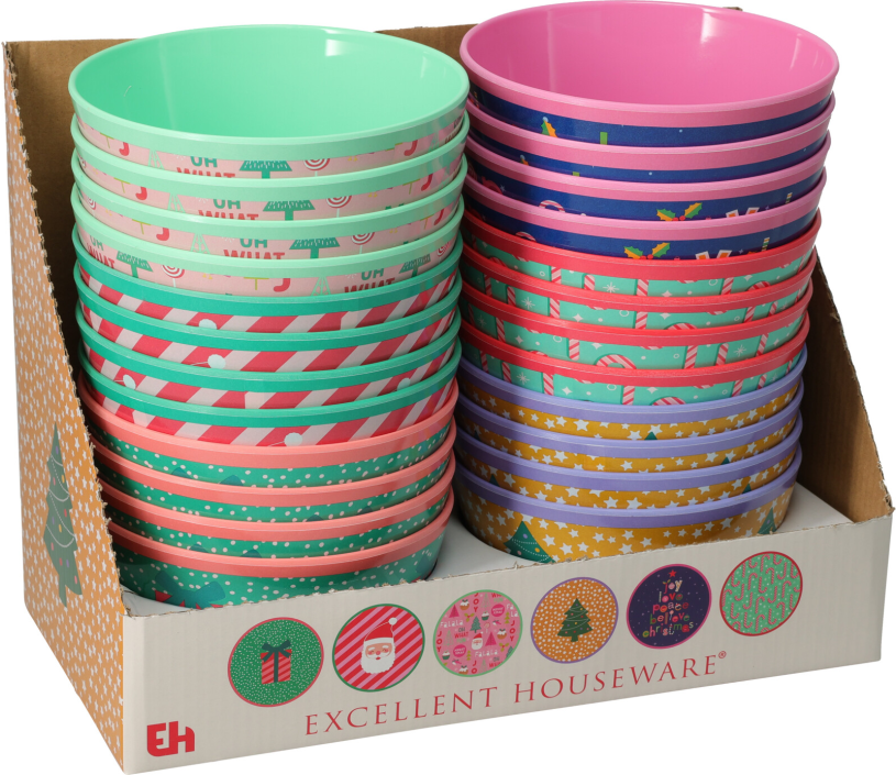 Schaal Melamine 750ml 6 assorti 14x7cm