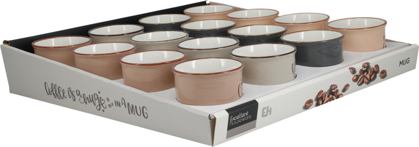 Beker aardewerk Coffee 160ml assori