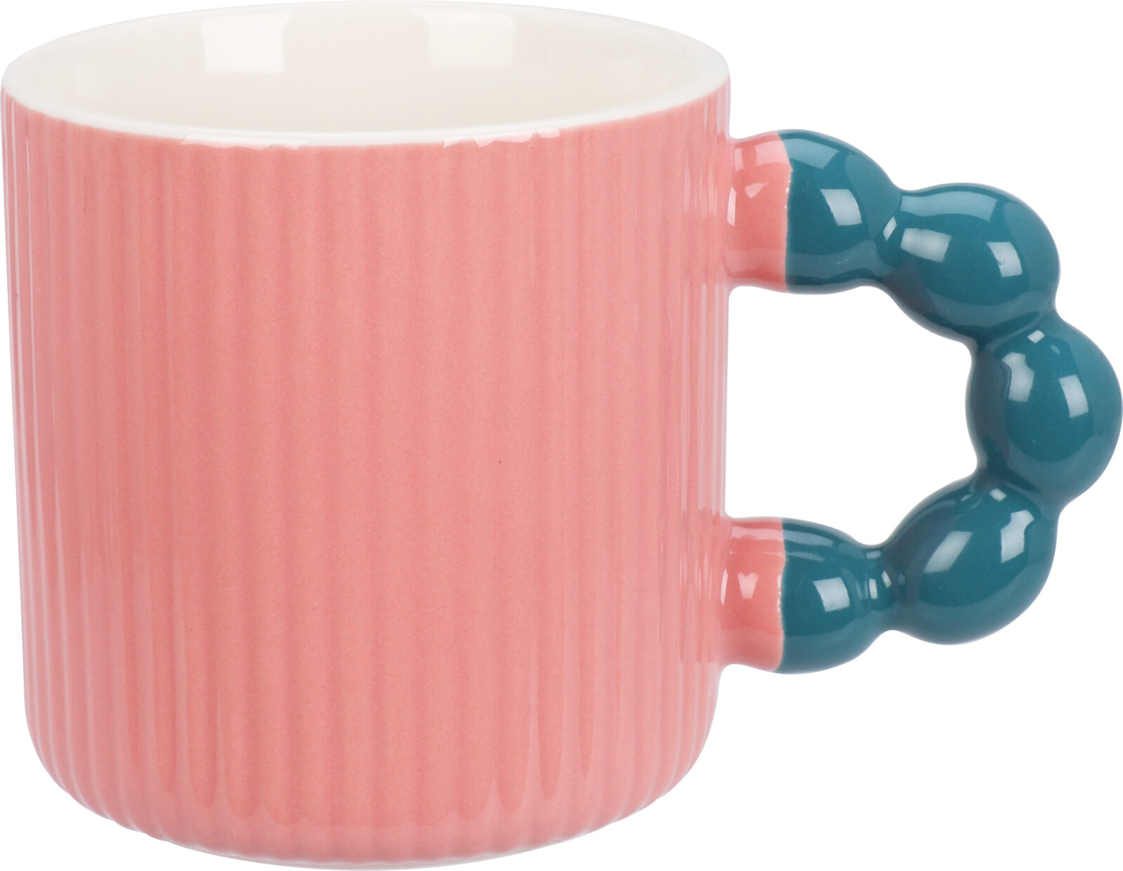 Beker 34cl rib pastel assorti