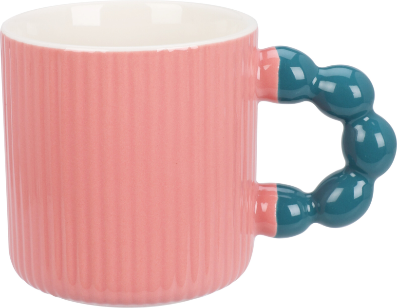 Beker 34cl rib pastel assorti