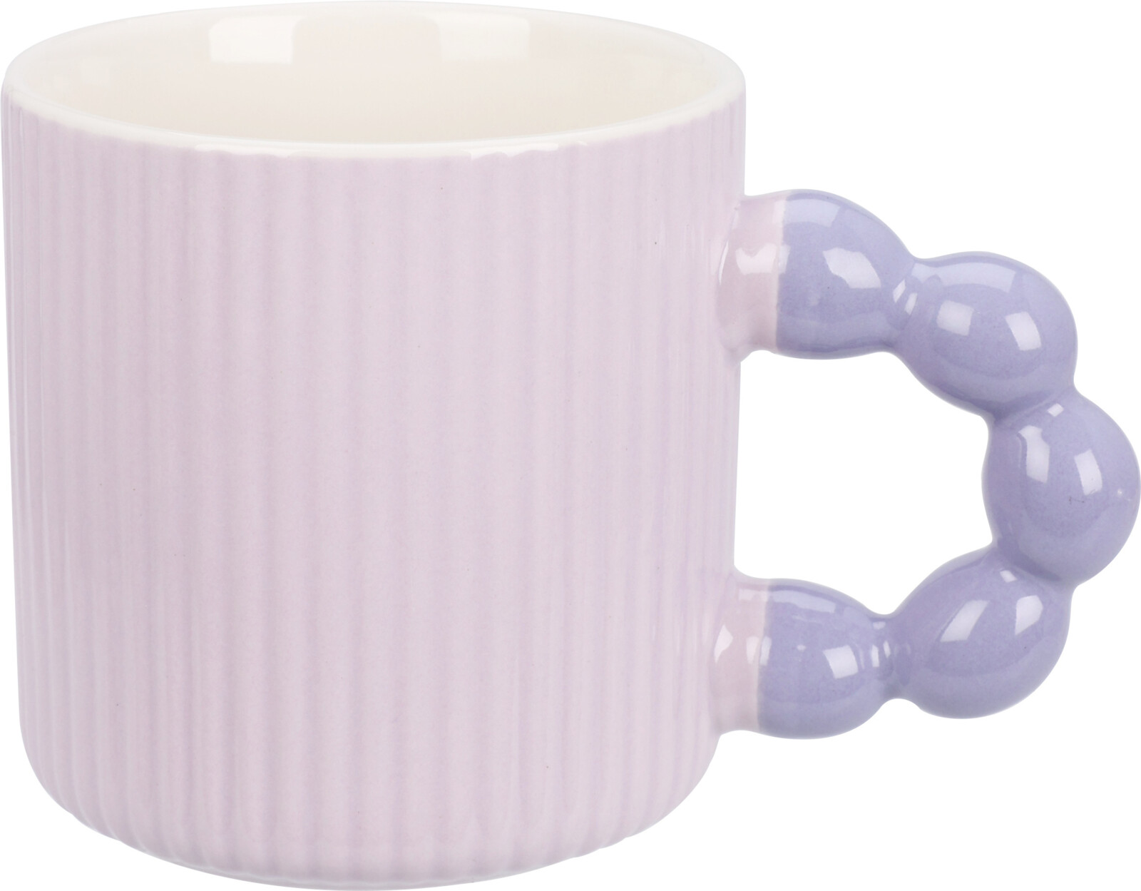 Beker 34cl rib pastel assorti