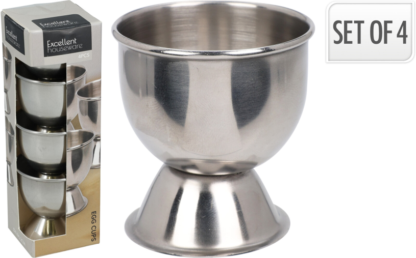 RVS Eierdoppen set 4 stuks