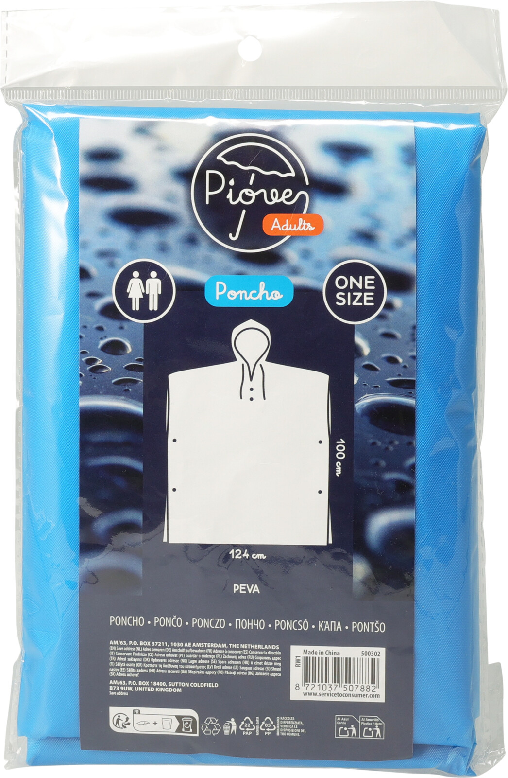 Poncho PEVA voor volwassenen