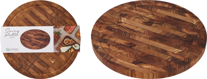 Snijplank Teak rond 28x2cm