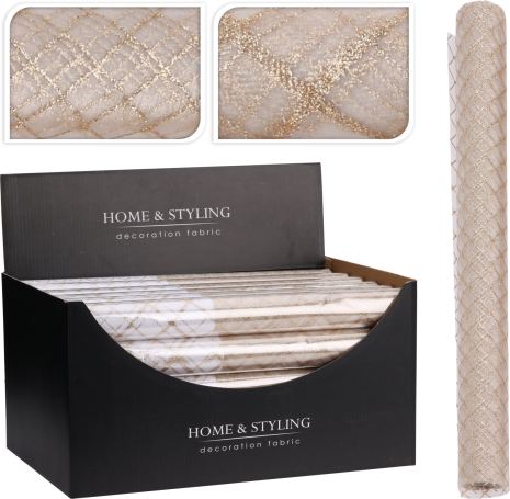 Tafelloper op rol 200x37cm Zilver 2 assorti