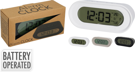 Wekker digitaal 149x50x62mm 3 assorti kleur