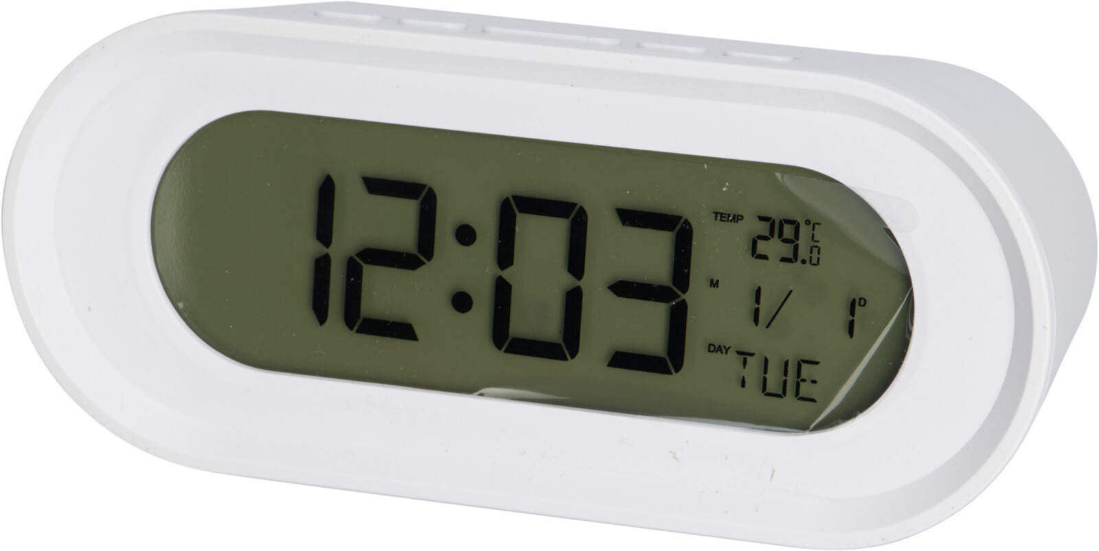 Wekker digitaal 149x50x62mm 3 assorti kleur