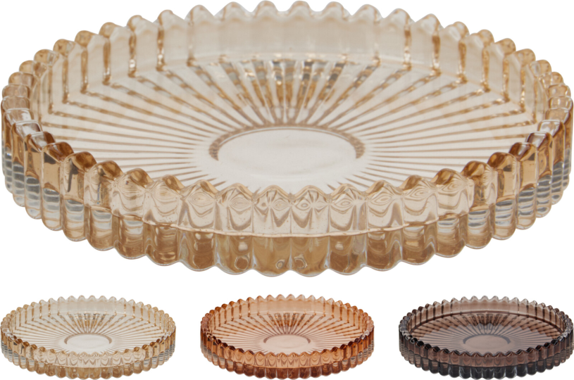 Kaarsenplateau 10cm 3 assorti