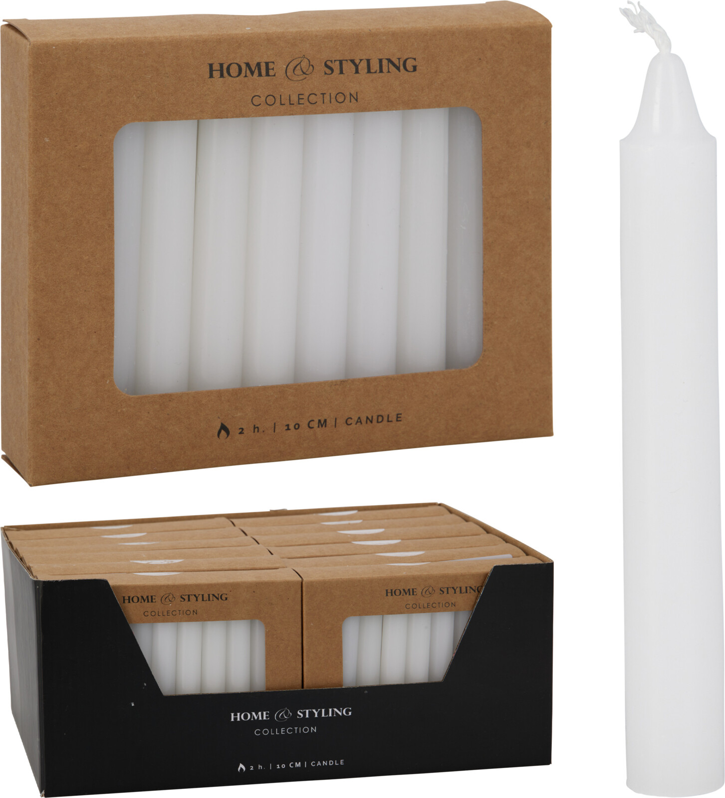 Kerstboomkaarsjes 20 stuks Wit