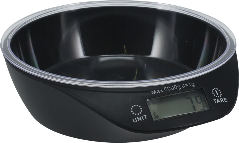 Keukenweegschaal zwart digitaal met mengkom 400ml