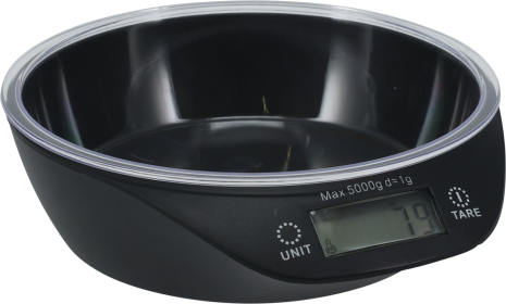 Keukenweegschaal zwart digitaal met mengkom 400ml