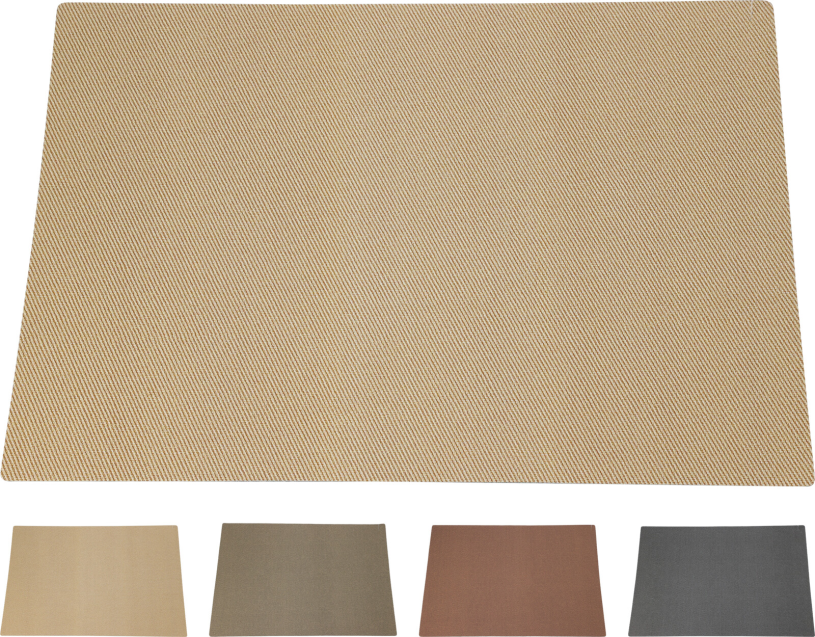Placemat PU met felt 43x30cm assorti - uni 2