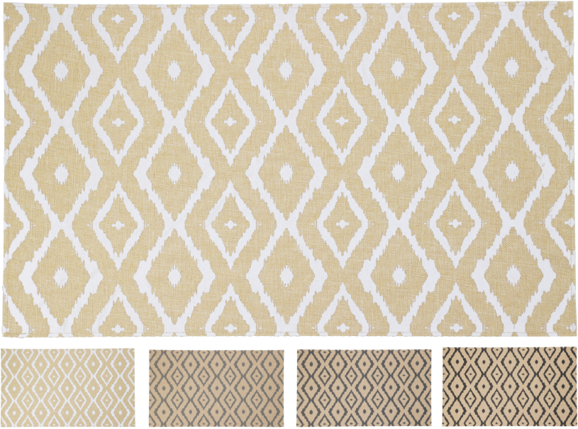 Placemat Poly Linnen 43x30cm assorti - zig zag