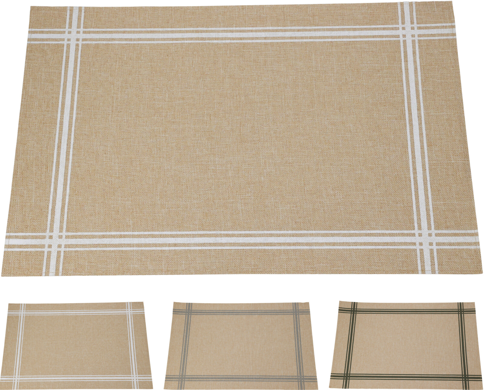 Placemat Poly Linnen 43x30cm assorti - square