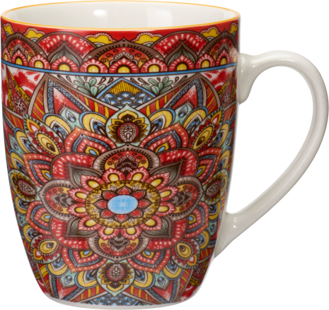 Beker porselein 35cl bohemian assorti