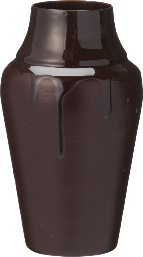 Vaas Glazuur drip hoogte 10-15cm assorti - bruin