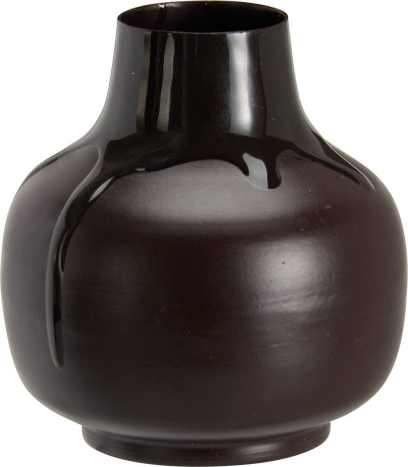 Vaas Glazuur drip hoogte 10-15cm assorti - bruin