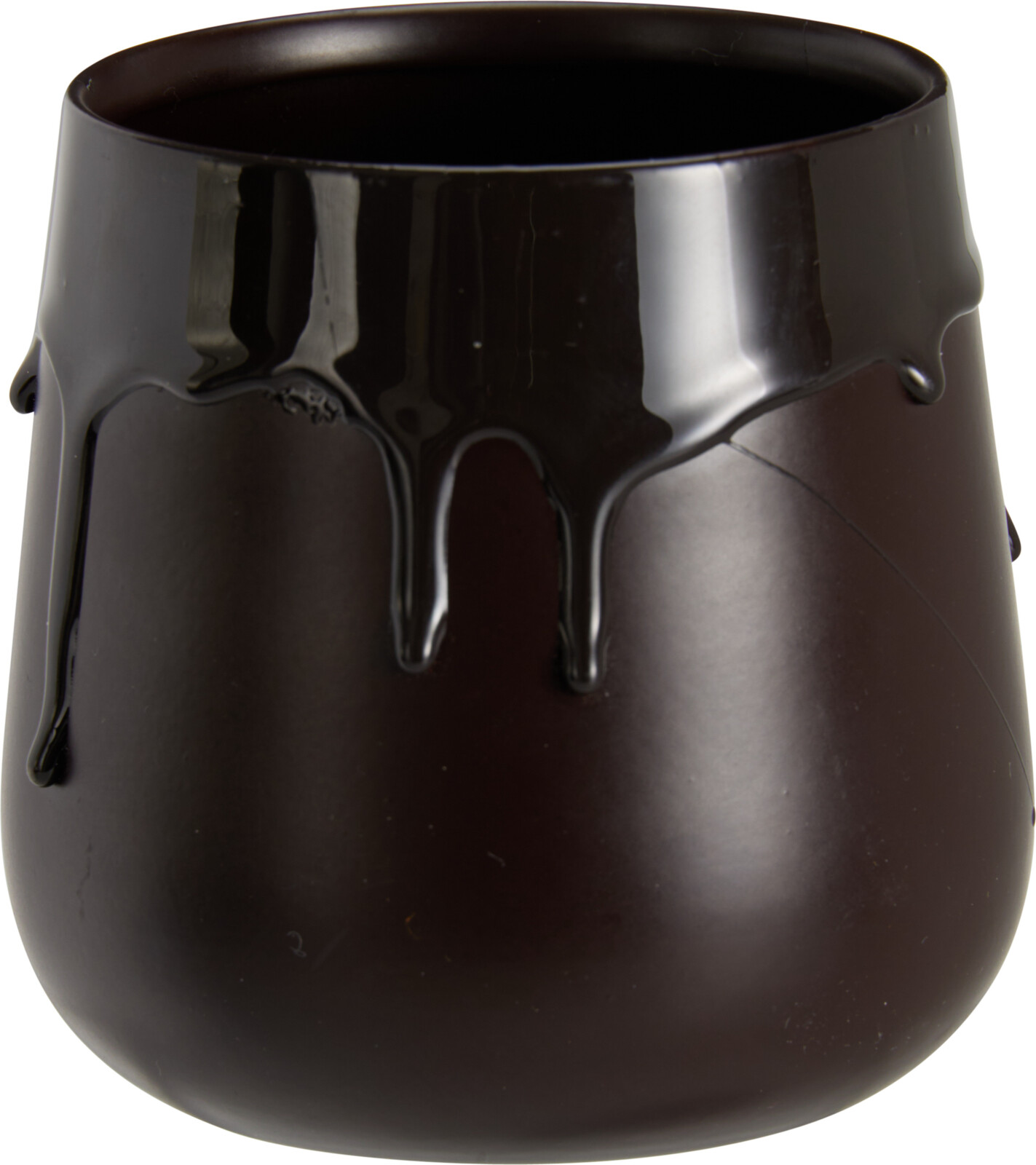 Vaas Glazuur drip hoogte 10-15cm assorti - bruin
