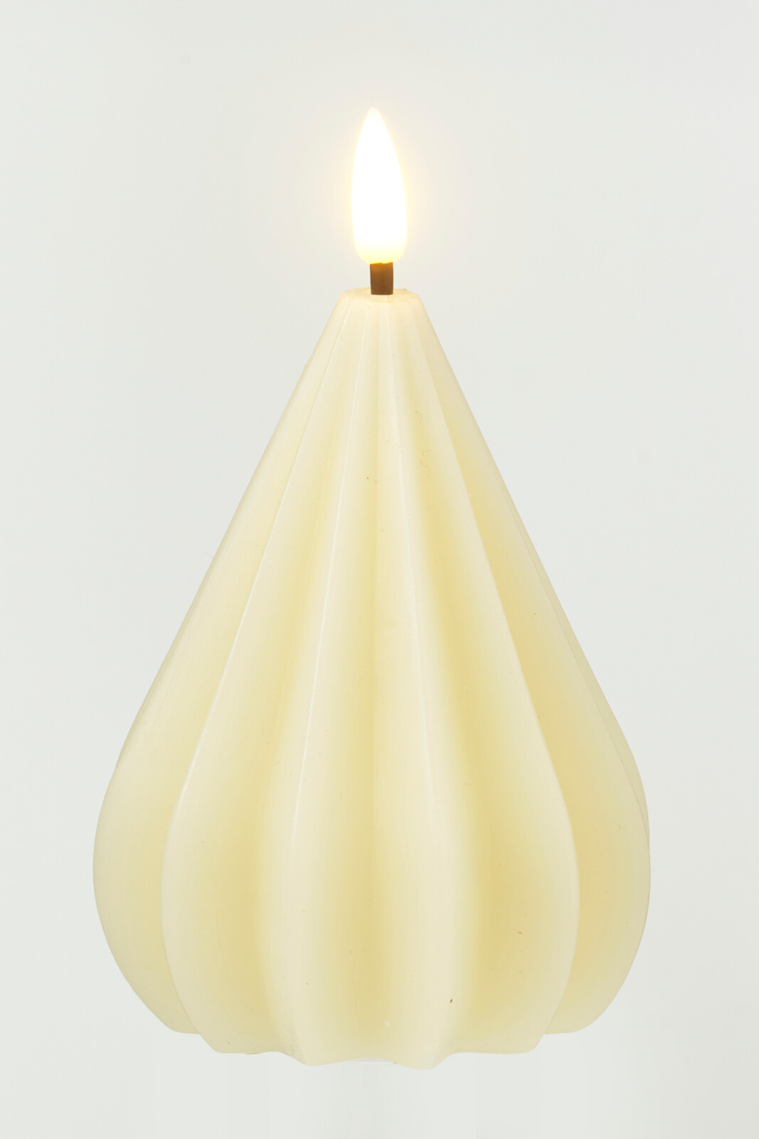 Waxkaars LED Kegel Nudes 12cm 4 assorti