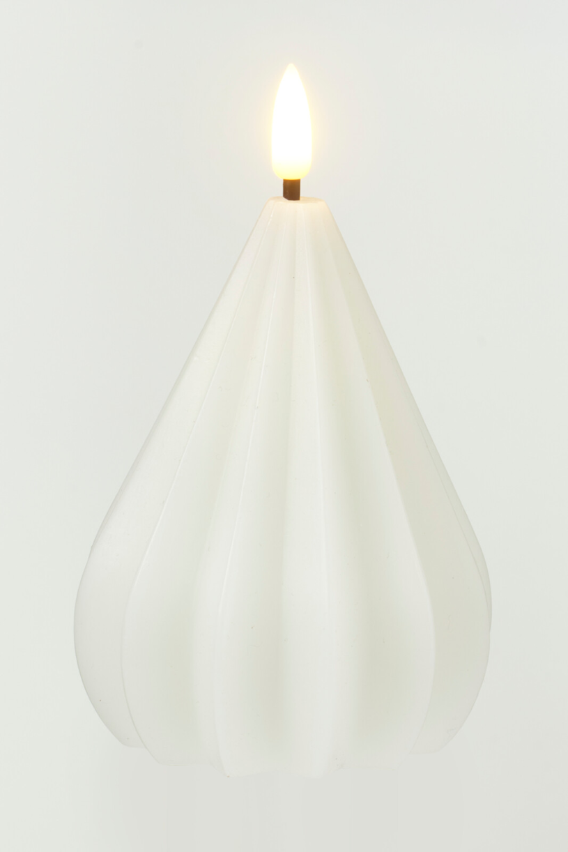 Waxkaars LED Kegel Nudes 12cm 4 assorti