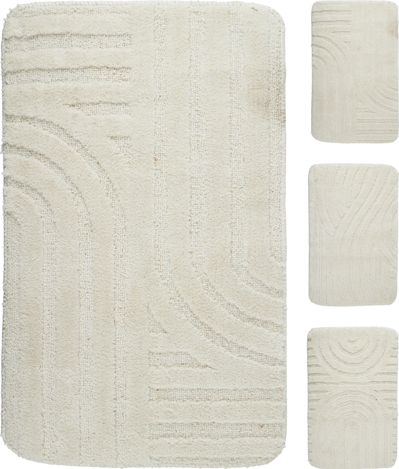 Badmat Organic Stripe 45x70cm assorti