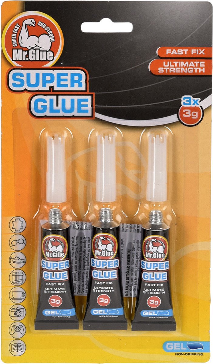 Mr. Glue Secondelijm 3 gram 3 stuks