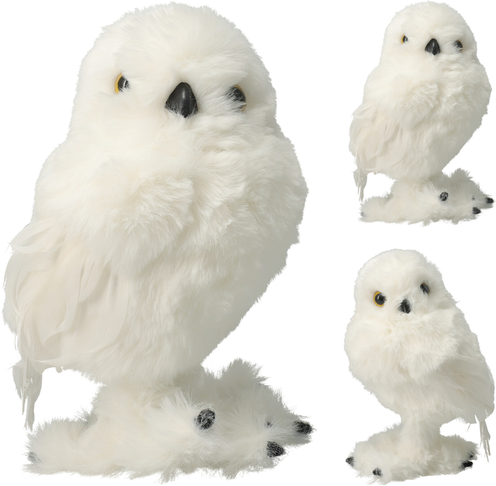 Uil staand 18cm 2 assorti - Wit