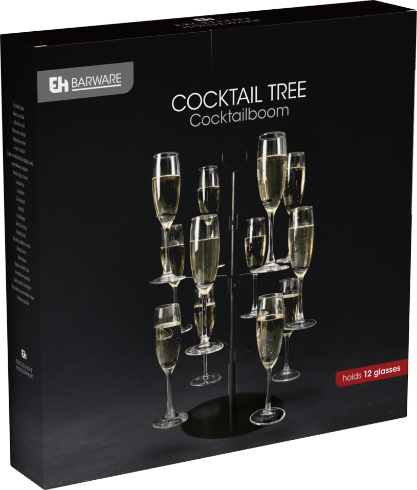 Champagne boom etagere voor 12 glazen