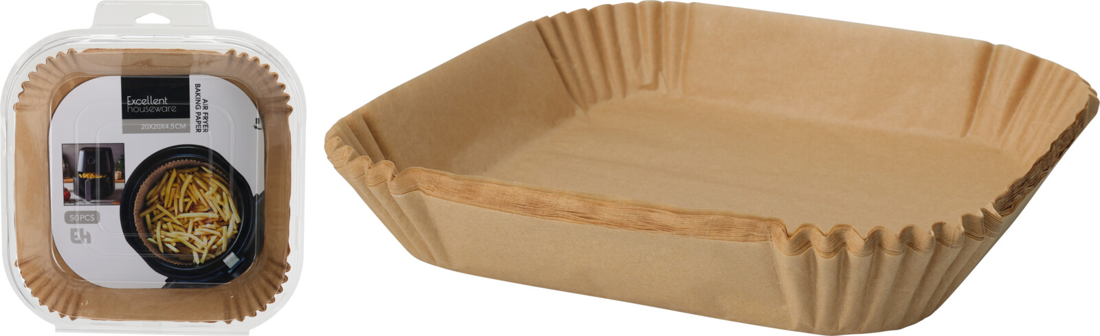 Airfryer bakpapier 20x20cm 50 stuks