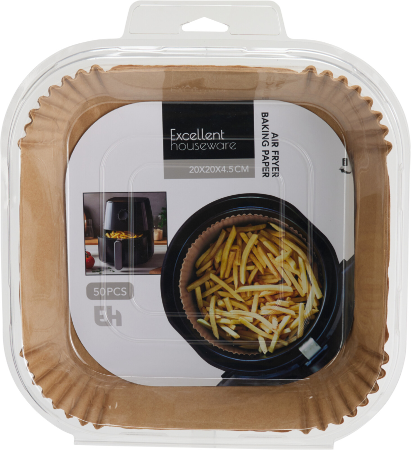 Airfryer bakpapier 20x20cm 50 stuks