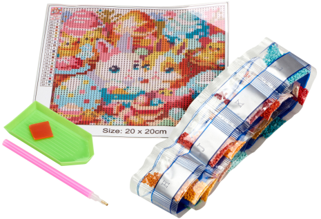 Diamon painting set 20x20cm Pasen 4 assorti