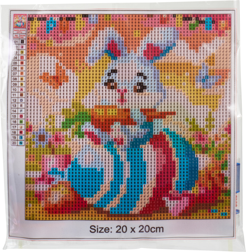 Diamon painting set 20x20cm Pasen 4 assorti