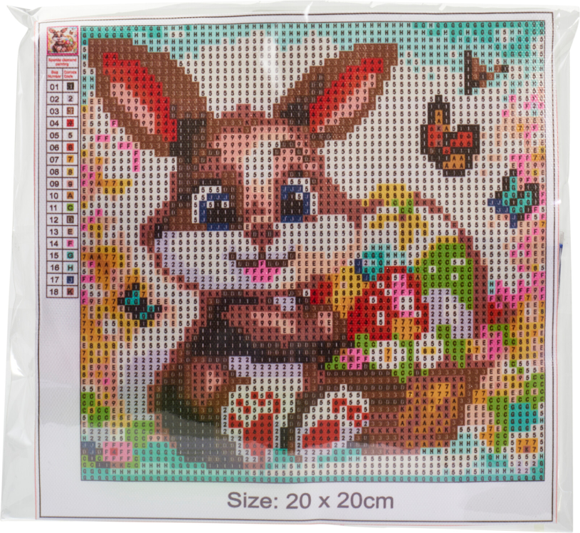 Diamon painting set 20x20cm Pasen 4 assorti