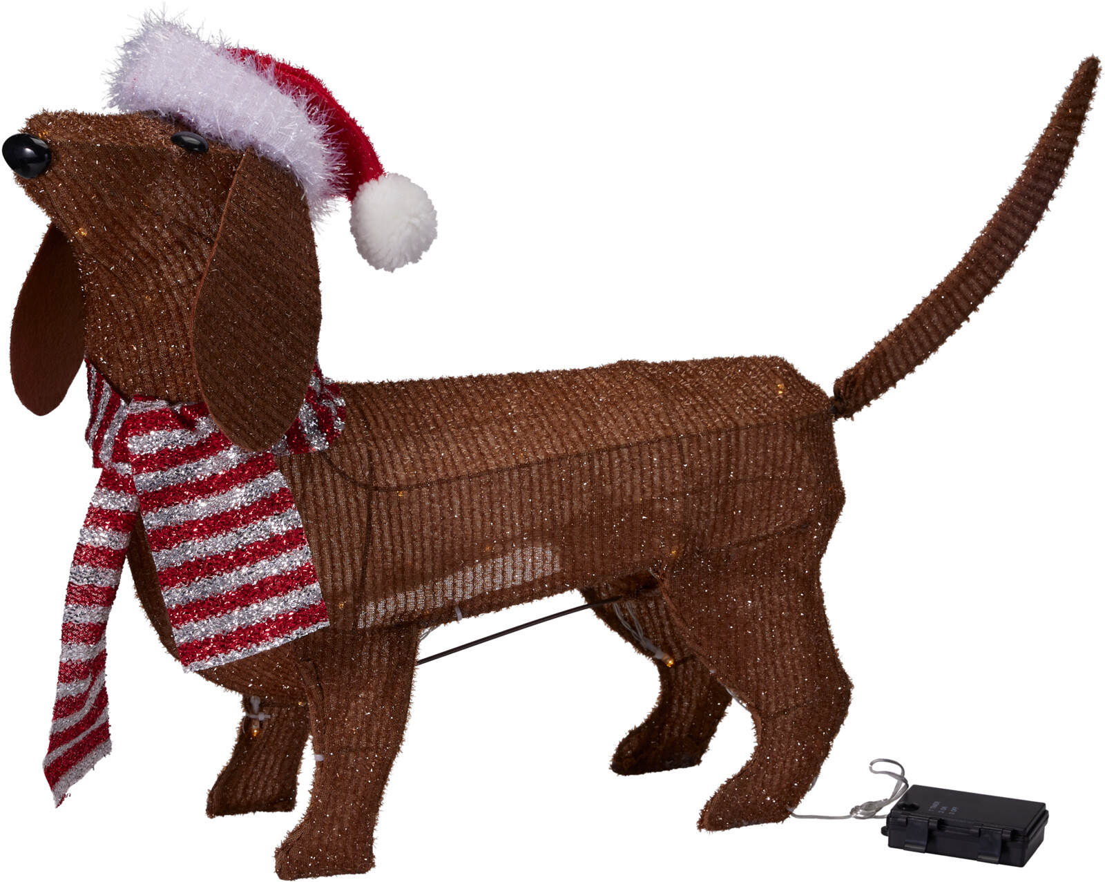 LED Figuur Teckel met muts 70cm B/O
