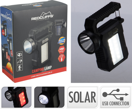 Campinglamp Solar USB oplaadbaar