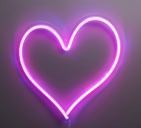 Hart Neon 34x32cm