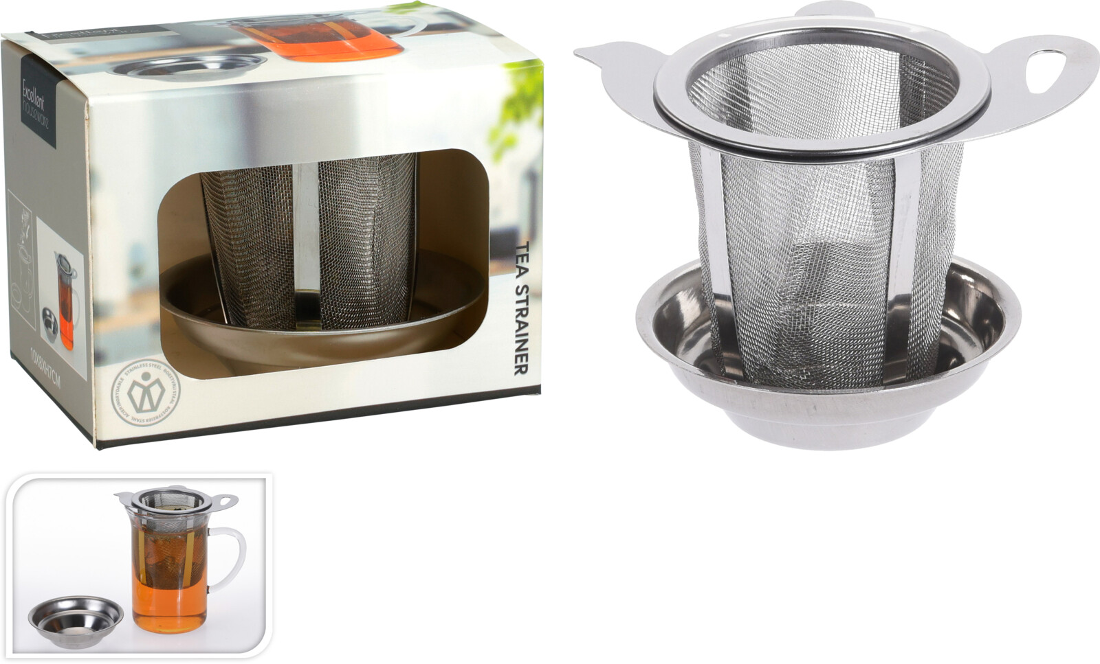 Theezeef RVS met houder