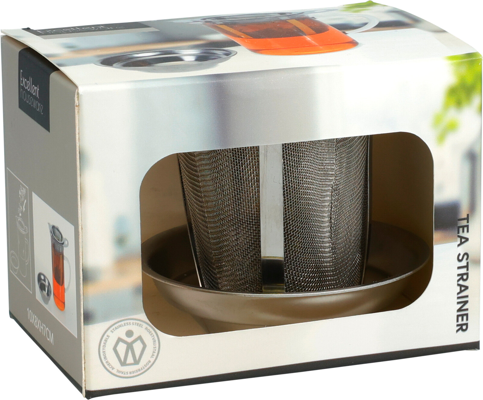 Theezeef RVS met houder