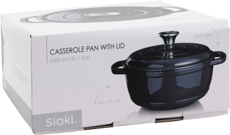 Braadpan Gietijzer 22cm - grijs