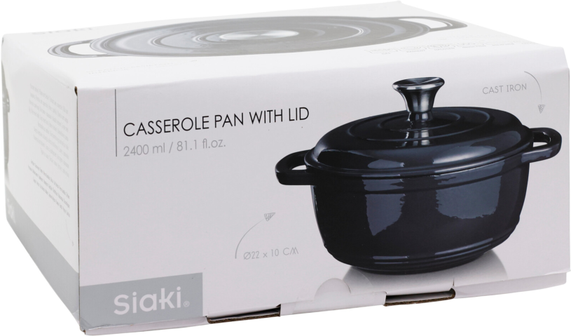 Braadpan Gietijzer 22cm - grijs