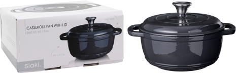 Braadpan Gietijzer 22cm - grijs