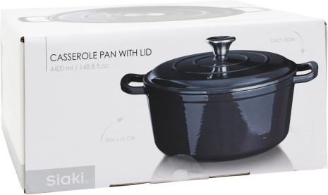 Braadpan Gietijzer 26cm - grijs