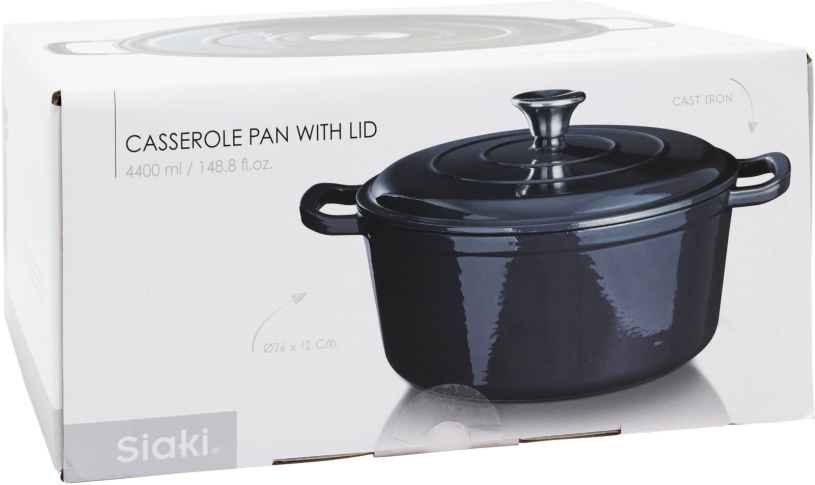 Braadpan Gietijzer 26cm - grijs